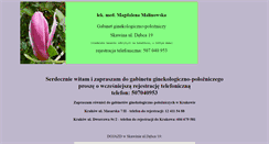 Desktop Screenshot of malinowska.ginekolodzy.eu