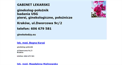 Desktop Screenshot of ginekolodzy.eu