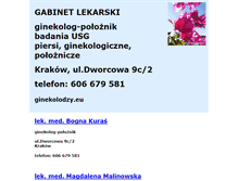 Tablet Screenshot of ginekolodzy.eu